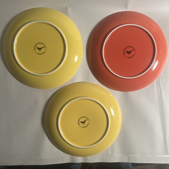 3 Anthropologie dessert lunch snack plates 8 inches Abstract Lines Dots - Picture 7 of 7